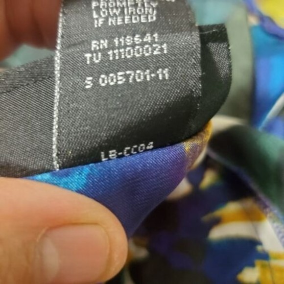 LANE BRYANT WOMENS PLUS SIZE 14/16 BLOUSE MULTI COLOR SIDE RUFFLE CAP SLEEVE TOP - Picture 7 of 7